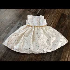 💓Like New 18M Gold and White Dress